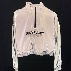 Juicy Couture cropped reflective windbreaker